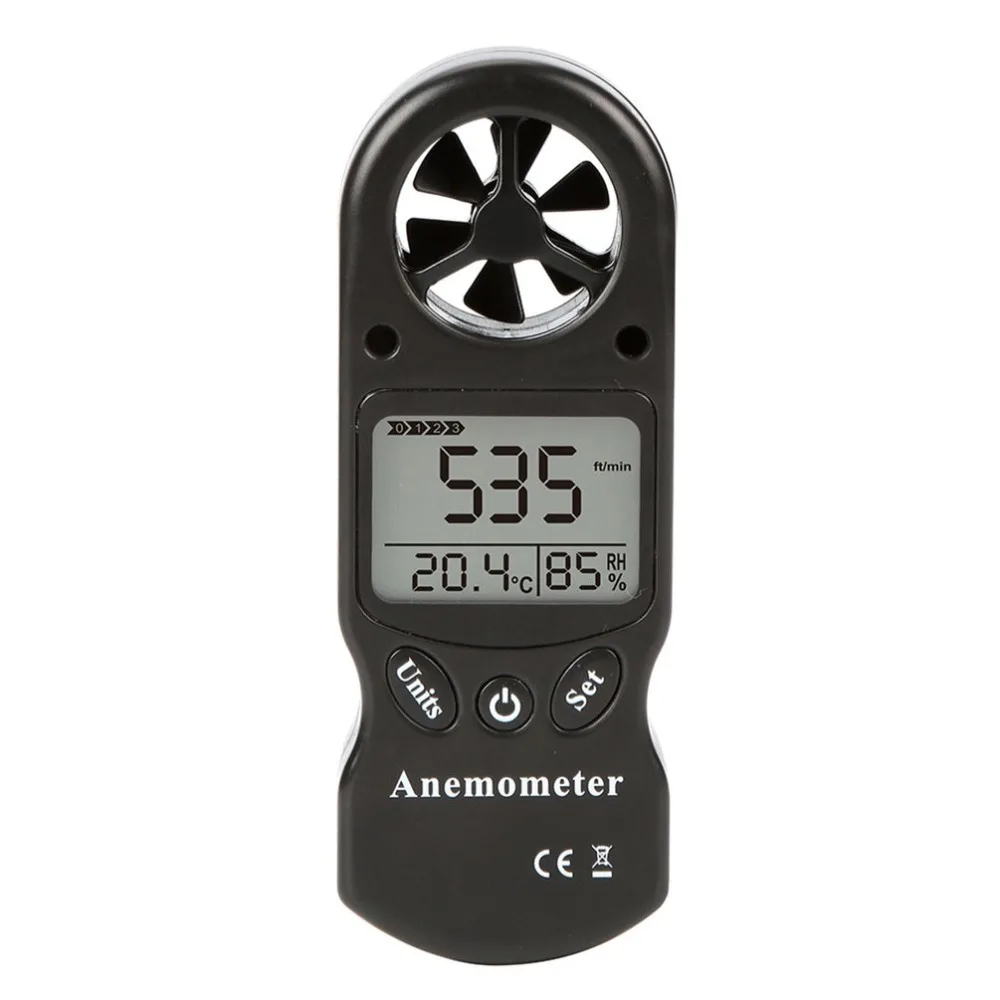 Mini Multipurpose Anemometer Digital Anemometer LCD TL-300 Wind Speed Temperature Humidity Meter with Hygrometer Thermometer
