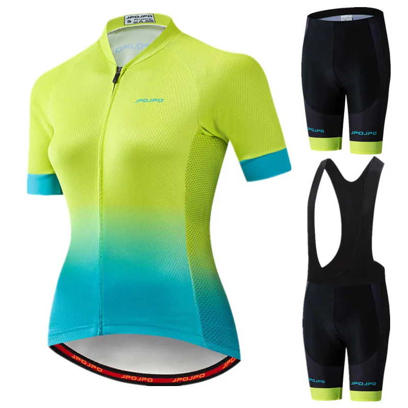 JPOJPO 2022 Team Cycling Jersey Set Women Pro Clothing Anti-UV Bicycle Wear Clothes Road MTB Bike Clotihng Ropa Ciclismo | Спорт и