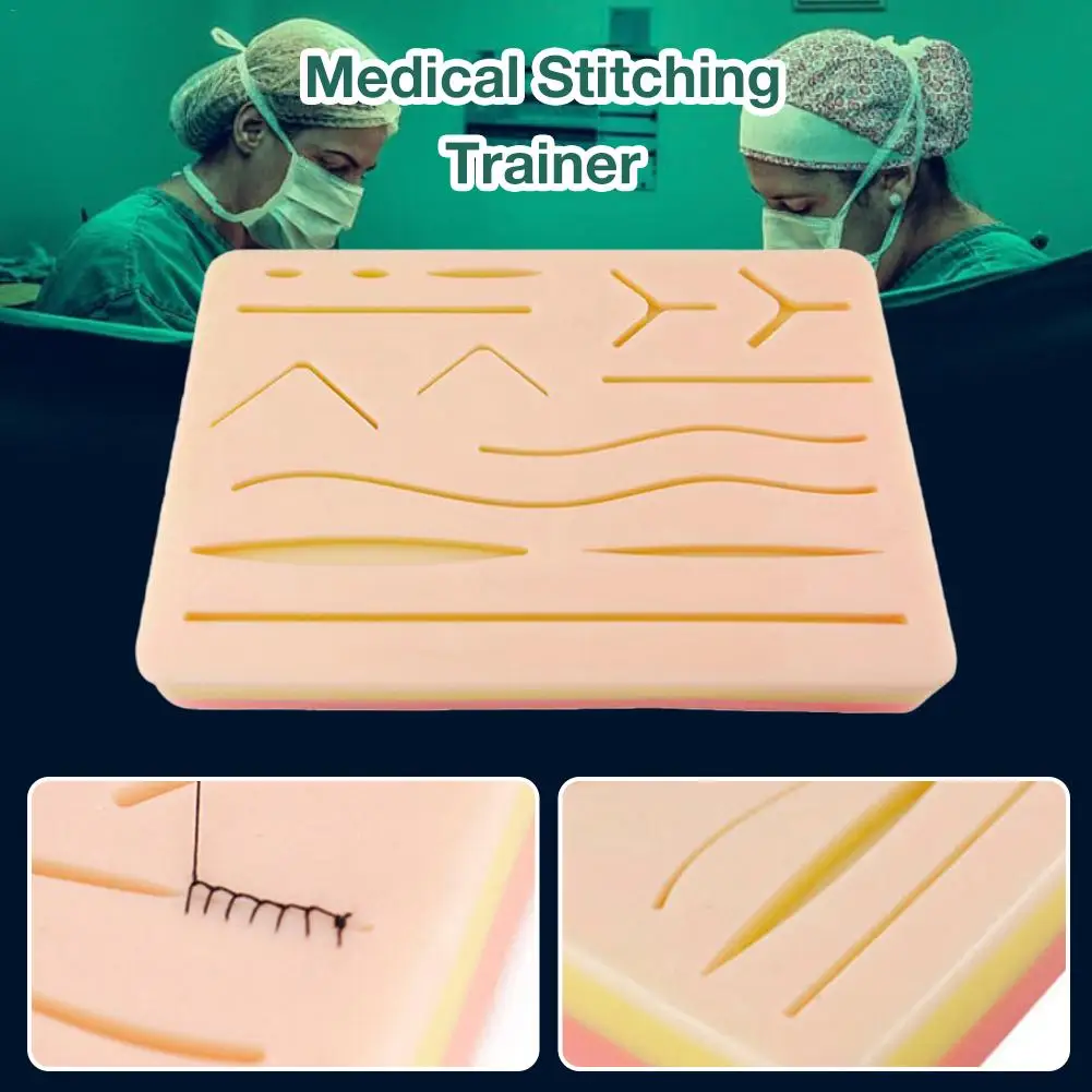 

Silicone Surgical Training Kit Pad Skin Suture Incision Trauma Accessories for Practice and Training Use