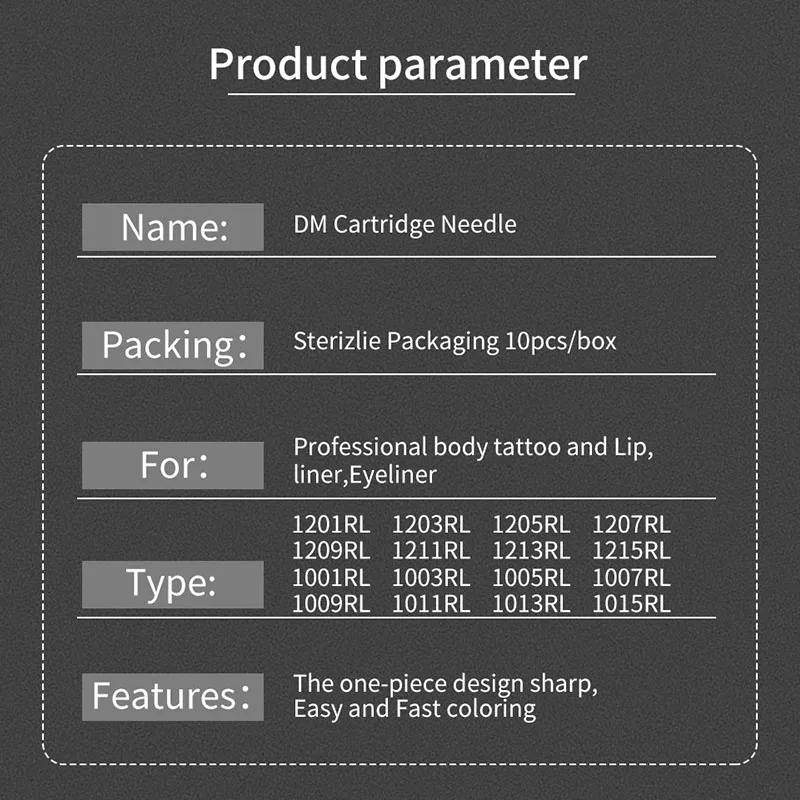 10 шт одноразовые иглы для татуировки 0,3 мм 0,35 мм круглый вкладыш стерилизованные безопасные картриджи Иглы для татуировки с мембранной системой