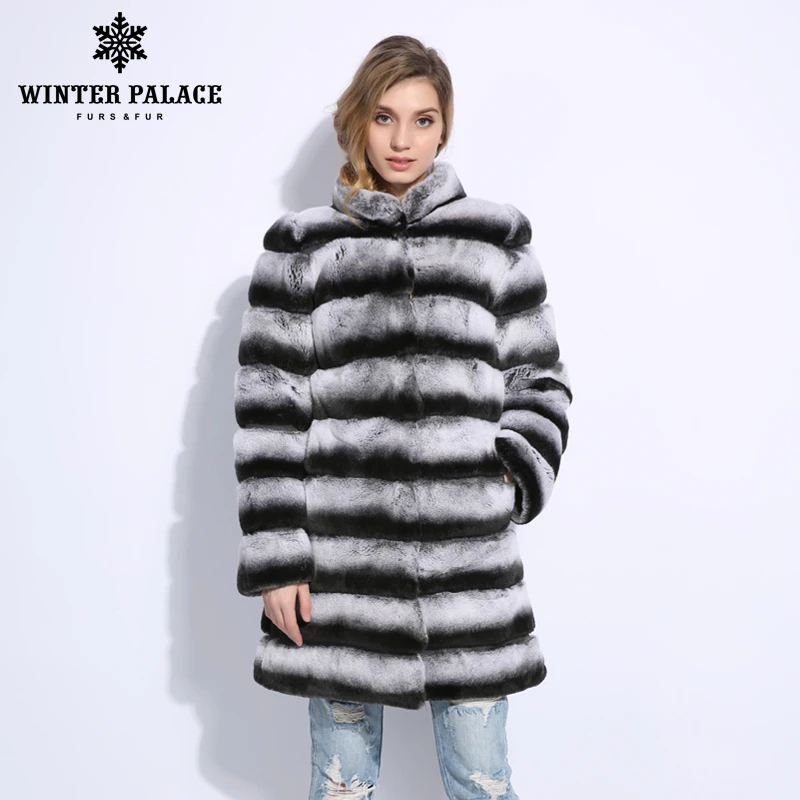 Abrigos de piel de conejo para chaqueta de piel conejo auténtica, abrigo piel de conejo suave y grueso, moda de invierno|Piel auténtica| - AliExpress