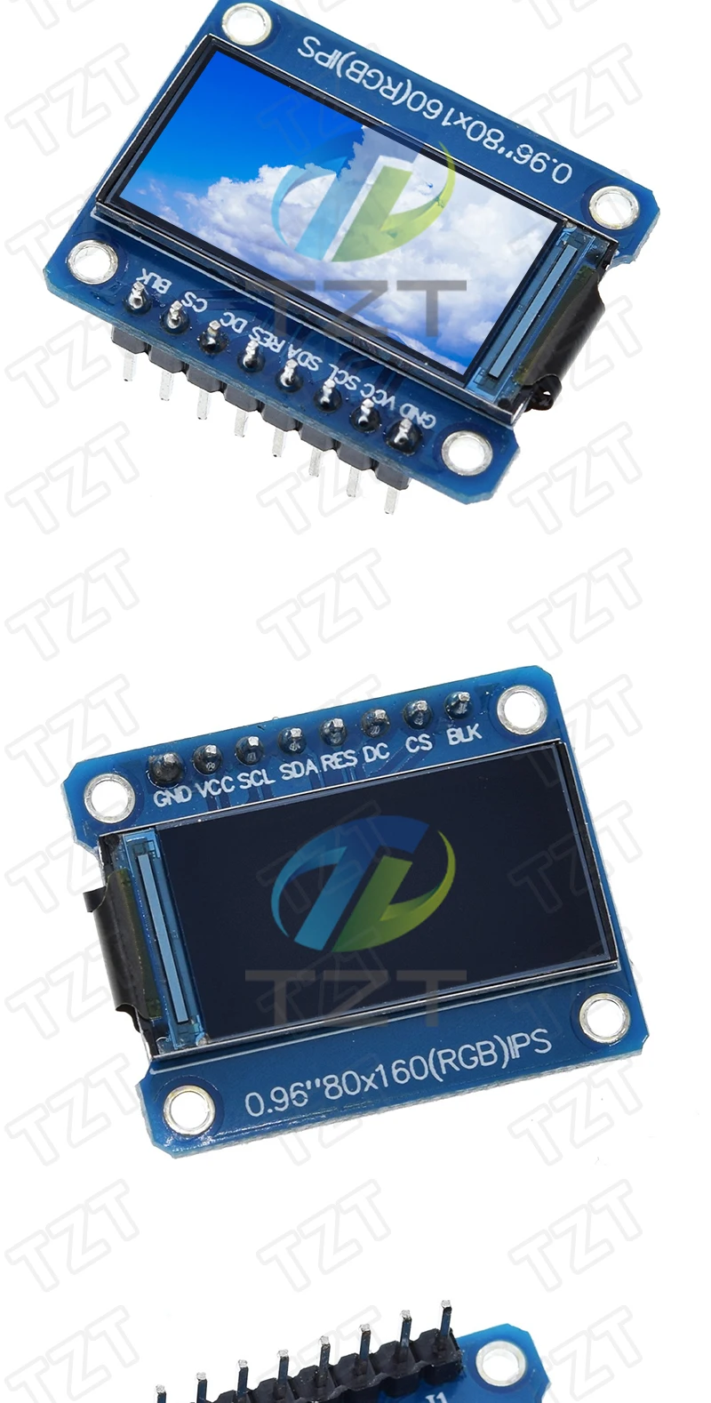 TZT TFT Display 0,96/1,3 zoll IPS 7P SPI HD 65K Voll Farbe LCD modul ST7735 stick IC 80*160 (Nicht OLED) Für arduino – Detail 11