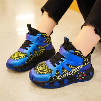 

Disney Autumn Winter Boys Girls Fashion Sneakers Kids Leather Trainers Children Spiderman School Sport Shoes Soft Running Shoes