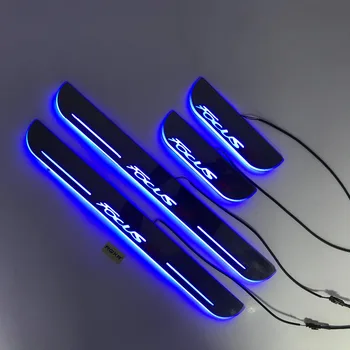 

Free express ship Led door sill Decorative lights Slat guards Plate strips for ford focus st