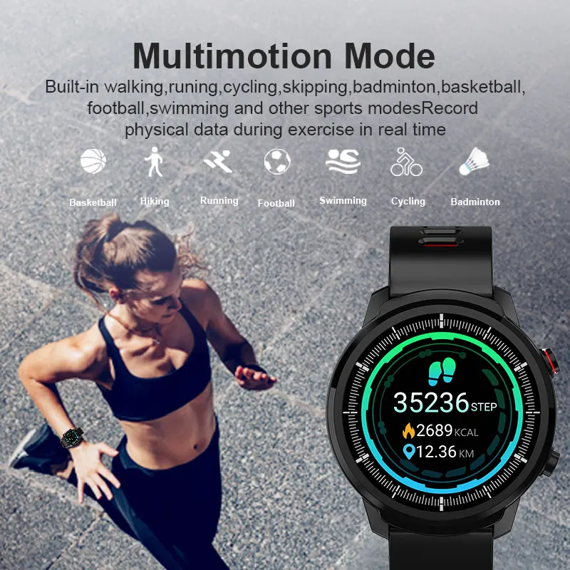 NEW L3 Full touch Smart Watch Men Women Sports Fitness Tracker Heart Rate Monitor Multiple Sport Mode Smartwatch for IOS Android