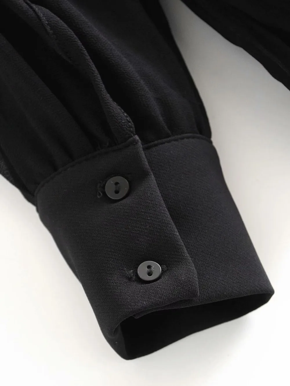 Женская элегантная винтажная черная плиссированная шифоновая блузка с бантом, милые женские сексуальные полупрозрачные летние топы с длинным рукавом и квадратным вырезом
