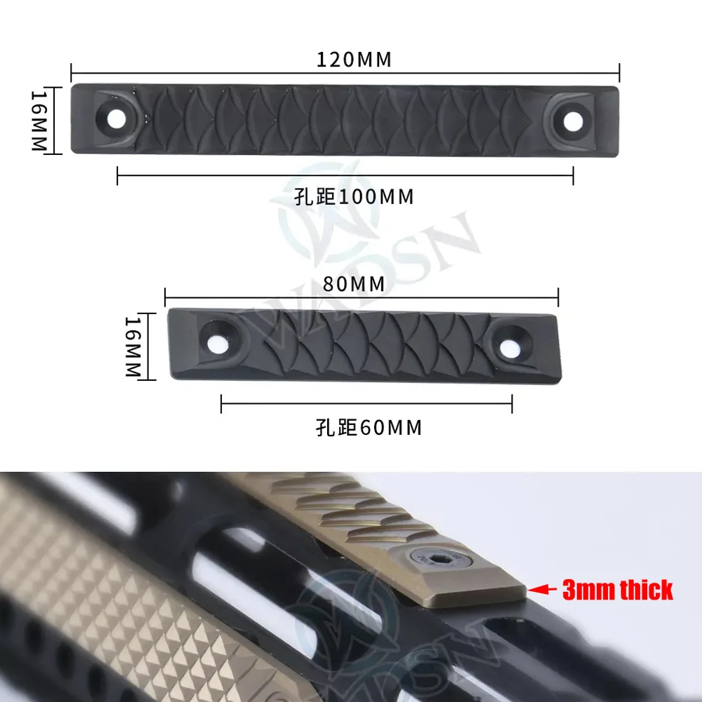 WADSN Тактический RS CNC Handguard Rail Крышка для M-lok и Keymod длинные рейлинги стиль WME08002 охотничье оружие огни аксессуары
