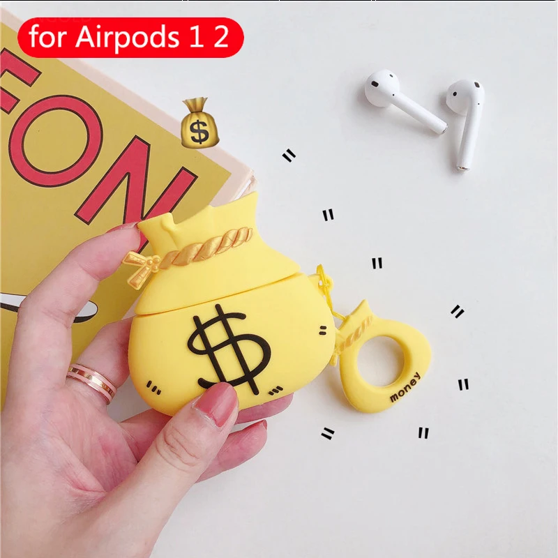 Wireless Bluetooth Earphone Cartoon Cute case For Apple Airpods 2 Headset soft Silicone Protective Cover For Airpods accessories
