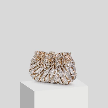 

Crystal Rhinestone Beaded Luxury Women Evening Bag Dazzling Shining Sparking Handbag Fashion Clutch Purse Casual Pochette Lady