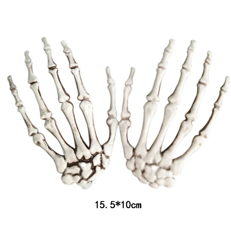 

2PCS Halloween Hand Skeleton Decoration Unique Plastic Hand Skeleton Decoration For Haunted House