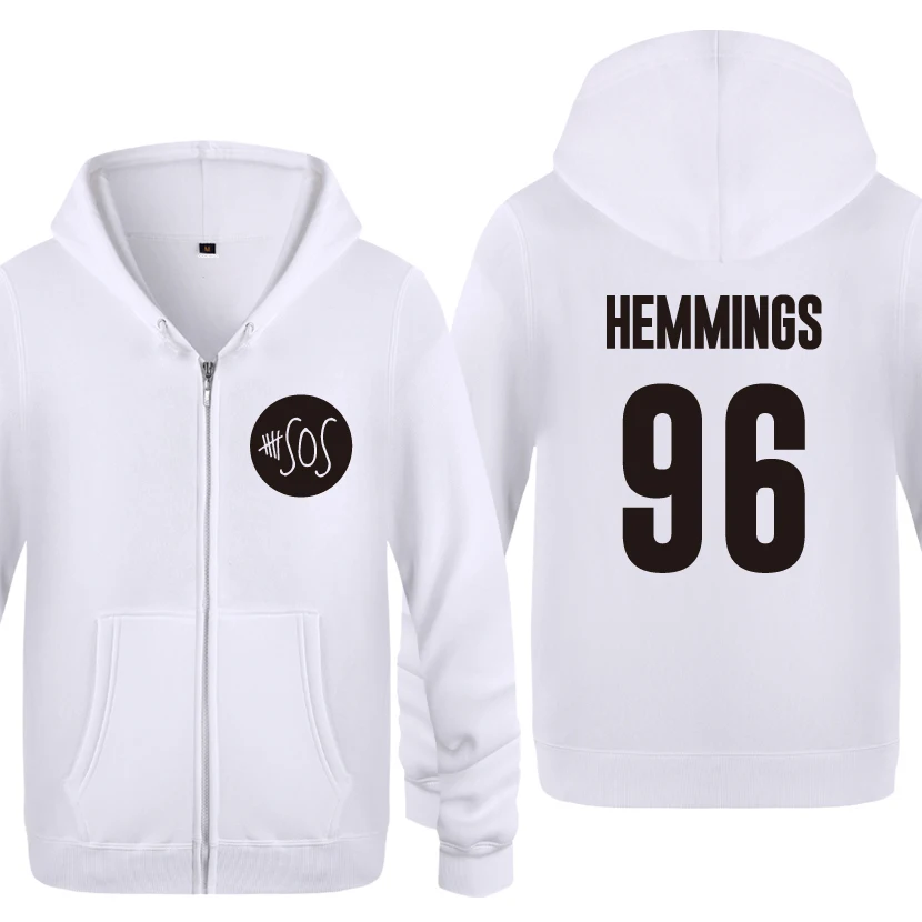 BAY HET Luke Hemmings-5 Seconds of Summer 5SOS толстовки мужские мужские флисовые толстовки с капюшоном на молнии кардиганы - Цвет: BAY HET