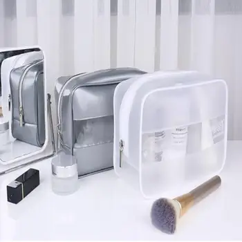 

Large Capacity Travel Storage Bag Stitching Waterproof Pvc Cosmetic Bag Transparent Makeup Organizer Bags Case Pouch