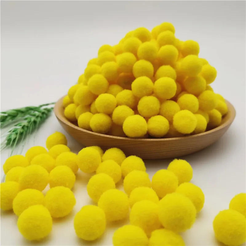 11 Yellow 8 мм 10 мм/15 мм/20 мм/25 мм/30 мм DIY мягкие шарики-Помпоны пушистые плюшевые помпоны меховой шар ручной работы детские игрушки свадебный Рождественский Декор 10 г - Цвет: 11 Yellow