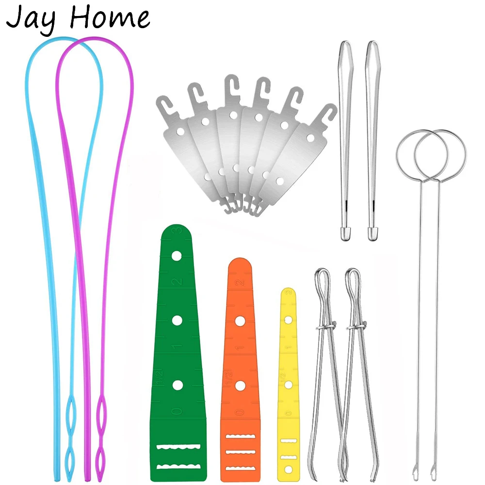 

10Pcs Flexible Drawstring Threader Set Plastic Drawstring Threader & & Sewing Loop Turner Hook for Sewing Replacement Tools