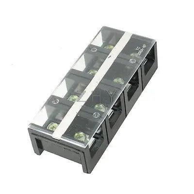 

600V 200A Dual Row 4 Positions Barrier Screw Terminal Block TC-2004