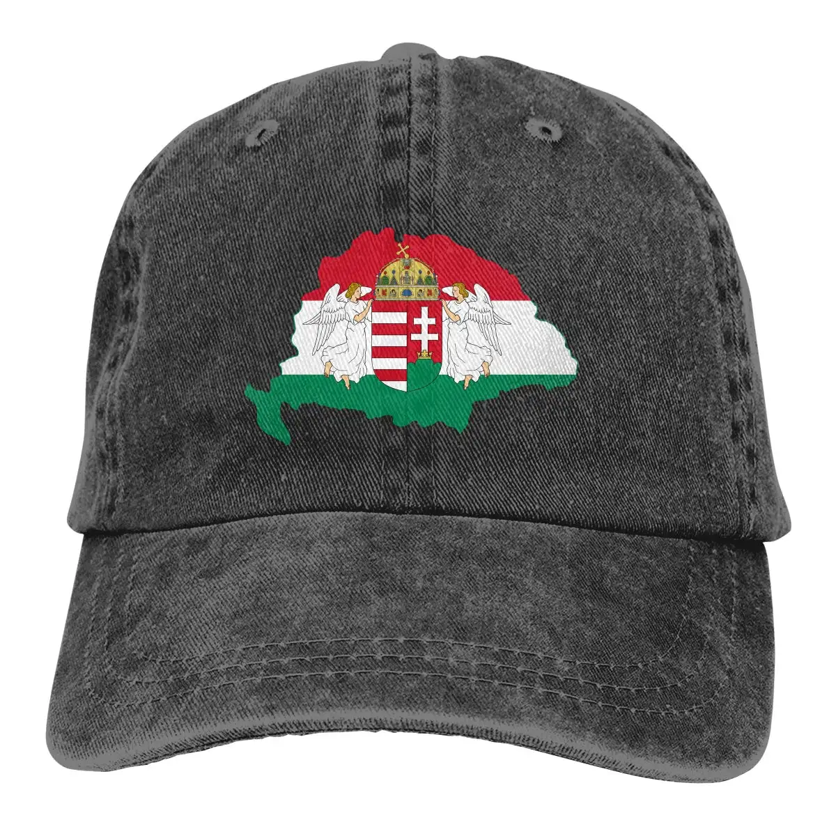 База данных Венгрия флаг карта унисекс Винтаж вытертые Бейсбол-Кепки саржа Регулируемый папа-шляпа