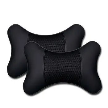 

Neck Car pillow Interior Black Breathable Comfortable New Universal 2 PCS