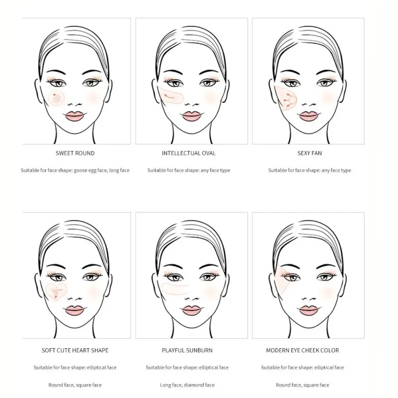 Fine Blush Powder Brighten Skin Color Long-lasting Waterproof Natural Matte Cheek Powder Natural And Long Lasting