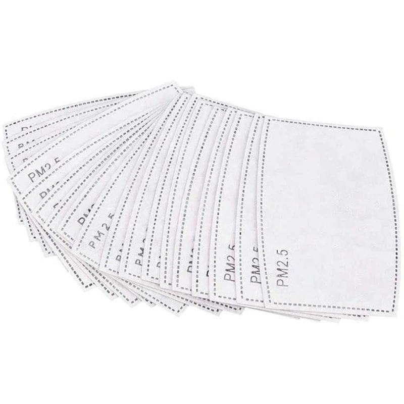 

120Pcs / Batch PM2.5 Filters Paper Anti-Haze Mask Dust Mask Activated Carbon Filters Paper Adult