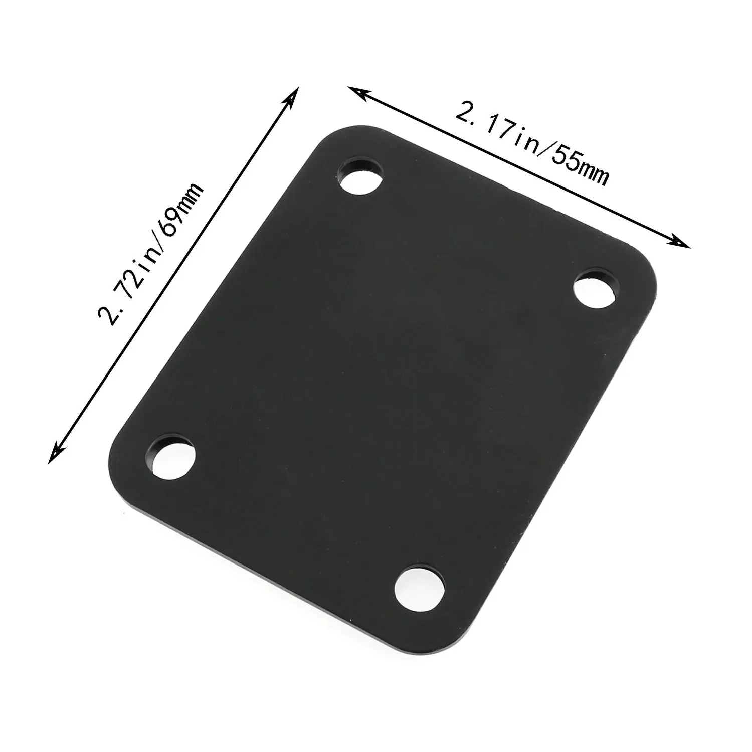 Черный Электрогитары шеи пластина Neckplate для гитары Замена баса Запчасти аксессуары, гриф гитары совместные коллегии с помощью винтов