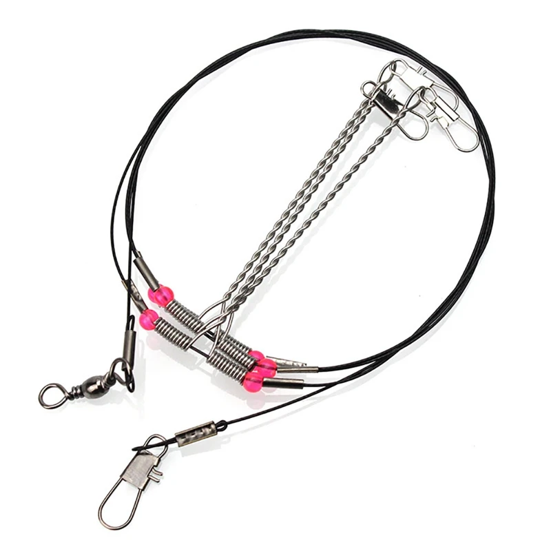 

1Pcs Fishing Hooks Anti-Winding Swivel String Sea Fishing Hook Steel Rigs Wire Leader Fish Hooks Balanced Bracket1