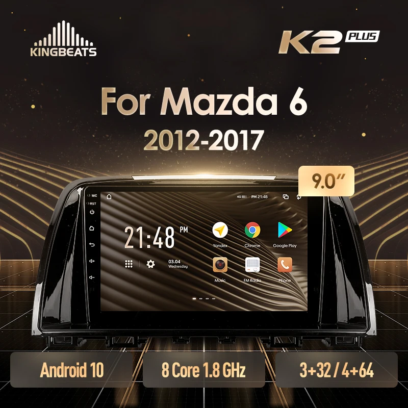 KingBeats штатное головное устройство For Mazda 6 3 GL GJ 2012 2017 GPS Android 10 автомагнитола на