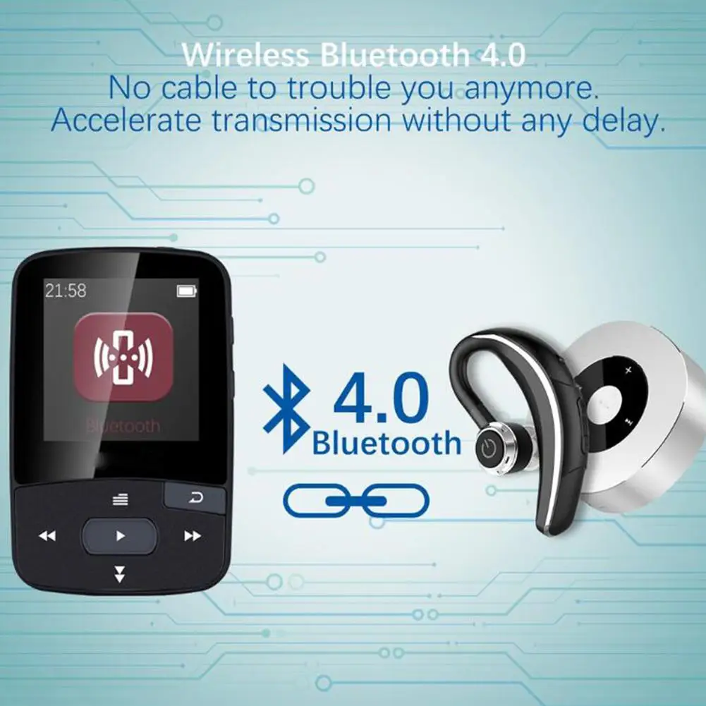 TWISTER. CK Спорт Bluetooth MP3-плеер Поддержка FM, запись, электронная книга, часы, шагомер