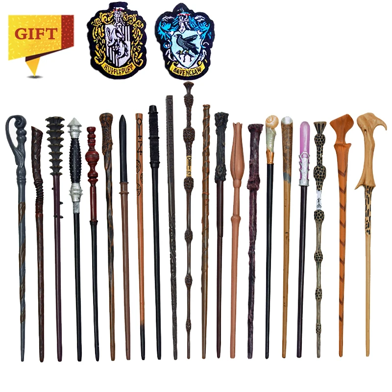 27 tipos de metal núcleo potters varinhas mágicas cosplay voldemort hermione varinha mágica pano etiqueta como bônus sem caixa