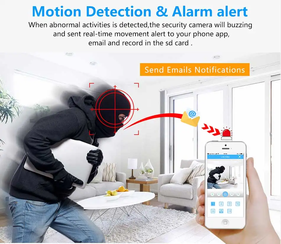 HD 1080P Wireless IP Wifi AP/P2P Night Vision Camera Intelligent Home Security Surveillance Baby MonitorCCTV Network Camcorder
