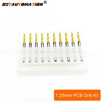 

Titanium Coated PCB twist drill bit 1.25mm PCB Engraving End Mill Tool 1/8'' Shank drill bit