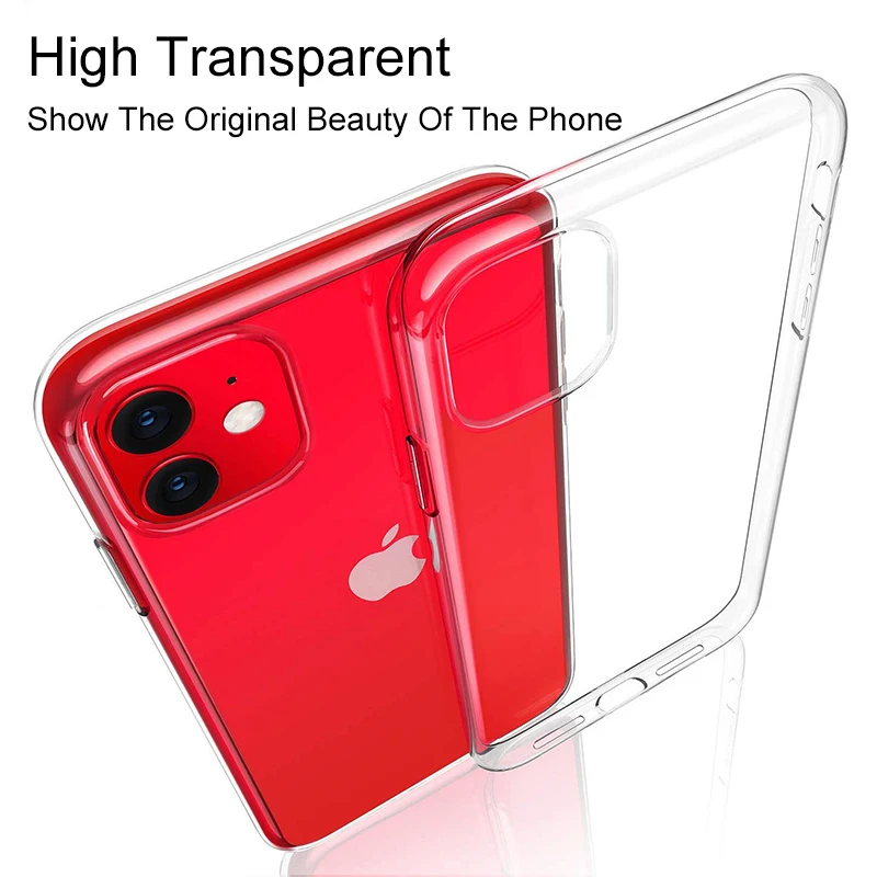 Прозрачный силиконовый чехол для телефона Iphone 11 ультра тонкая прозрачная задняя крышка телефона оболочка для нового Iphone 11 6,1 дюймов