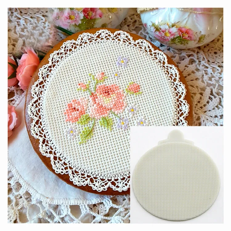 

DBS088 New Style Round Grid Pattern Silicone Fondant Cake Mold Chocolate Mold Sugar Craft Cake Brim Decorating Cake Tools