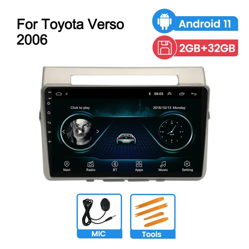 Hama Car Radio Support, double DIN, for Toyota Corolla / Verso 2003 - 2006