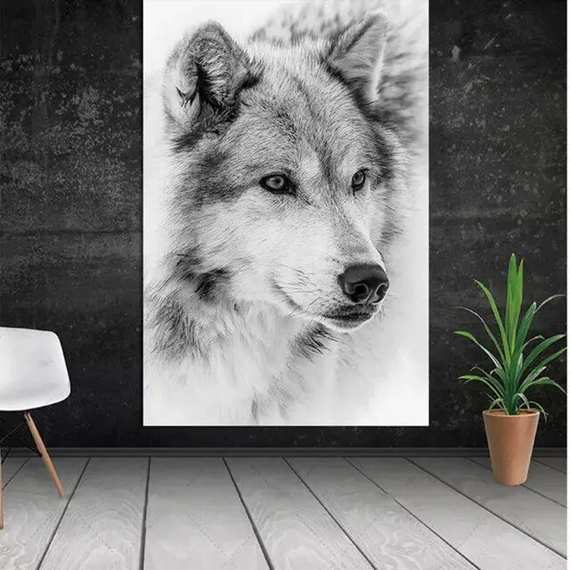 Modern-Minimalism-Style-Black-And-White-Cool-Wolf-Animal-Canvas-Painting-Posters-And-Prints-Wall-Pictures (1)