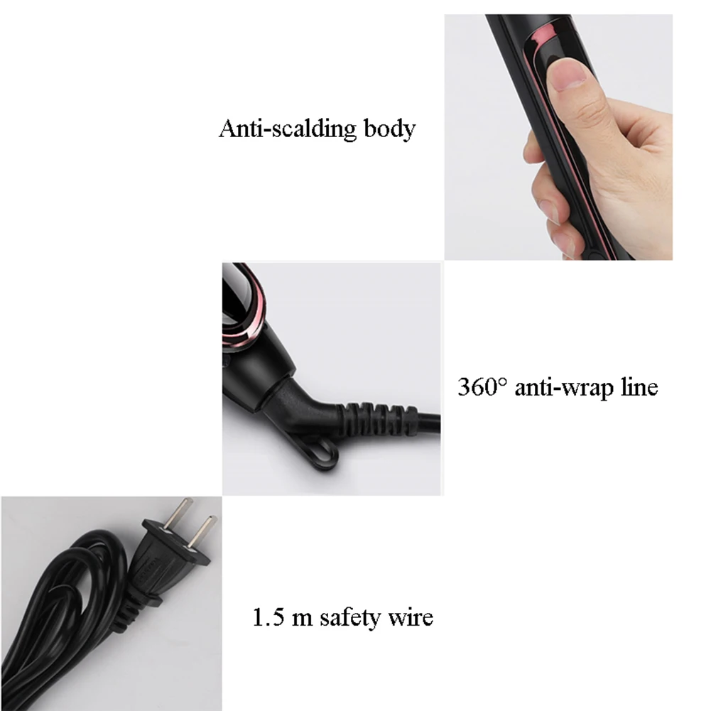 35W Professional Hair Straightener LED Display Ionic Flat Iron PTC Heating Hair Styling Straightener Curler Electric Hair Styler