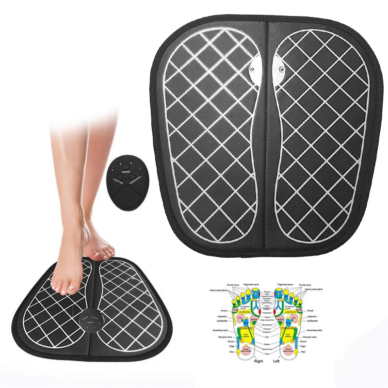 

EMS Physiotherapy Foot Massage Mat Electric Vibration Acupoints Massager Relieve Foot Massage Simulator Feet Muscle Stimulator