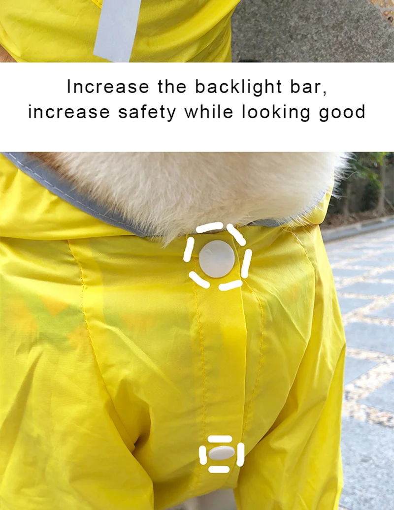 Cão pequeno capa de chuva poncho à