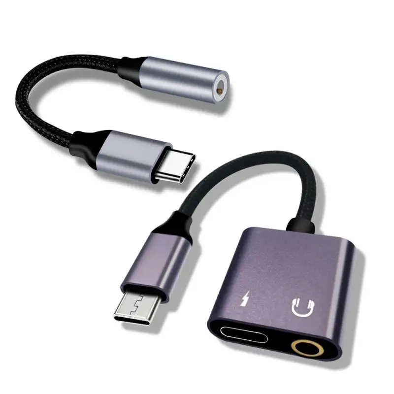 2 в 1 USB Type C к 3 5 мм разъему для наушников AUX аудио адаптер зарядный кабель Huawei Xiaomi