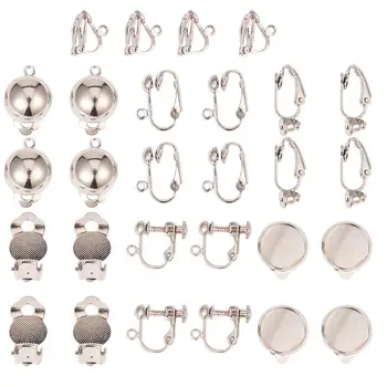 

1 Box Brass/Iron Clip-on Earring Findings