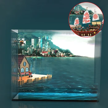

MODIKER Building Block Acrylic Dustproof Display Box Show Box for 70618 Display Box Included Only - 2 Lights