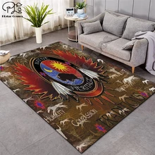 Черный индейский Lakota Skull buffalo soldier ковры мягкие фланелевые 3D коврики с принтом коврики противоскользящие большой ковер-13