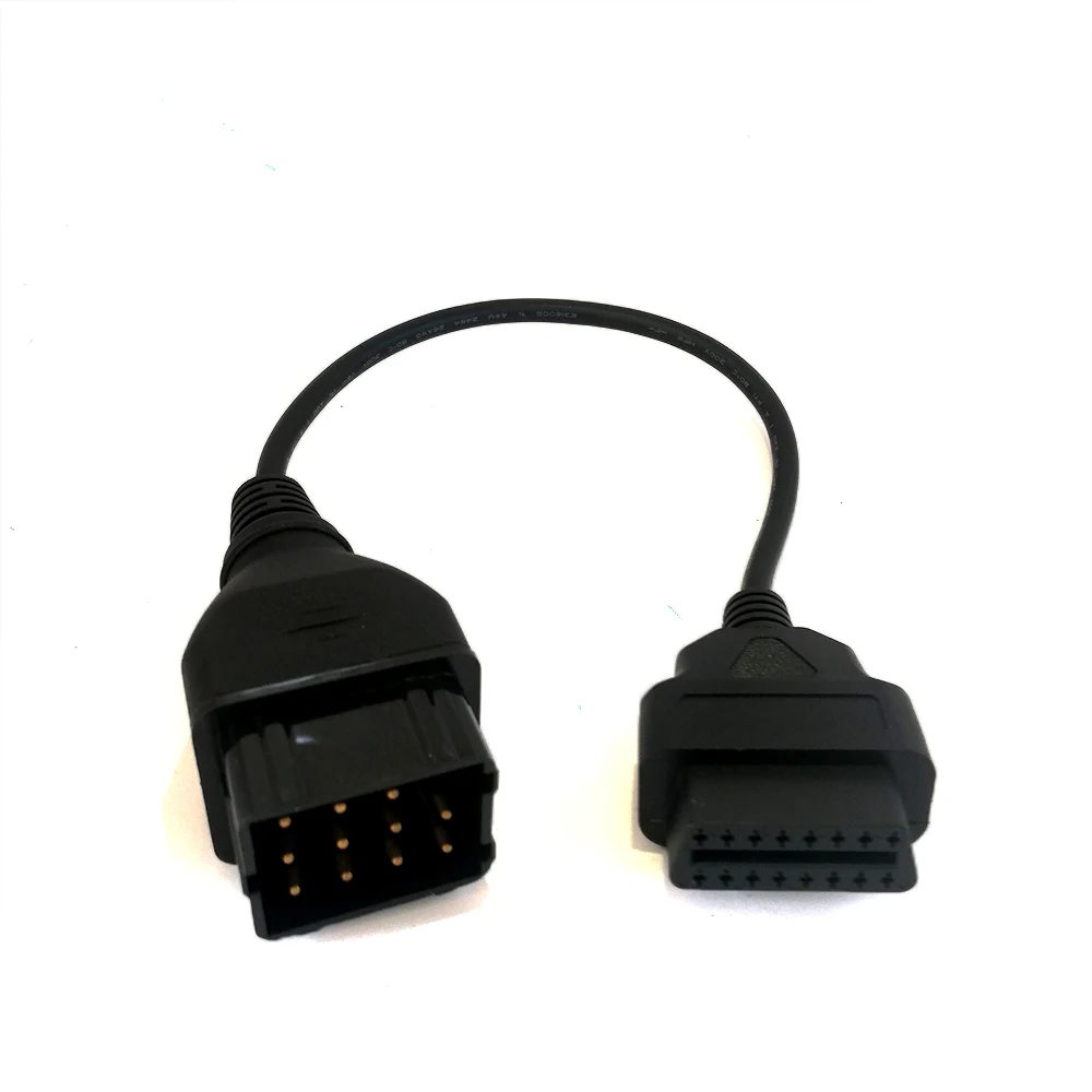 10 шт./лот для Renault 12Pin штекер OBD2 OBDII для Renault 16Pin Женский адаптер автомобильного диагностического инструмента конвертер Кабель