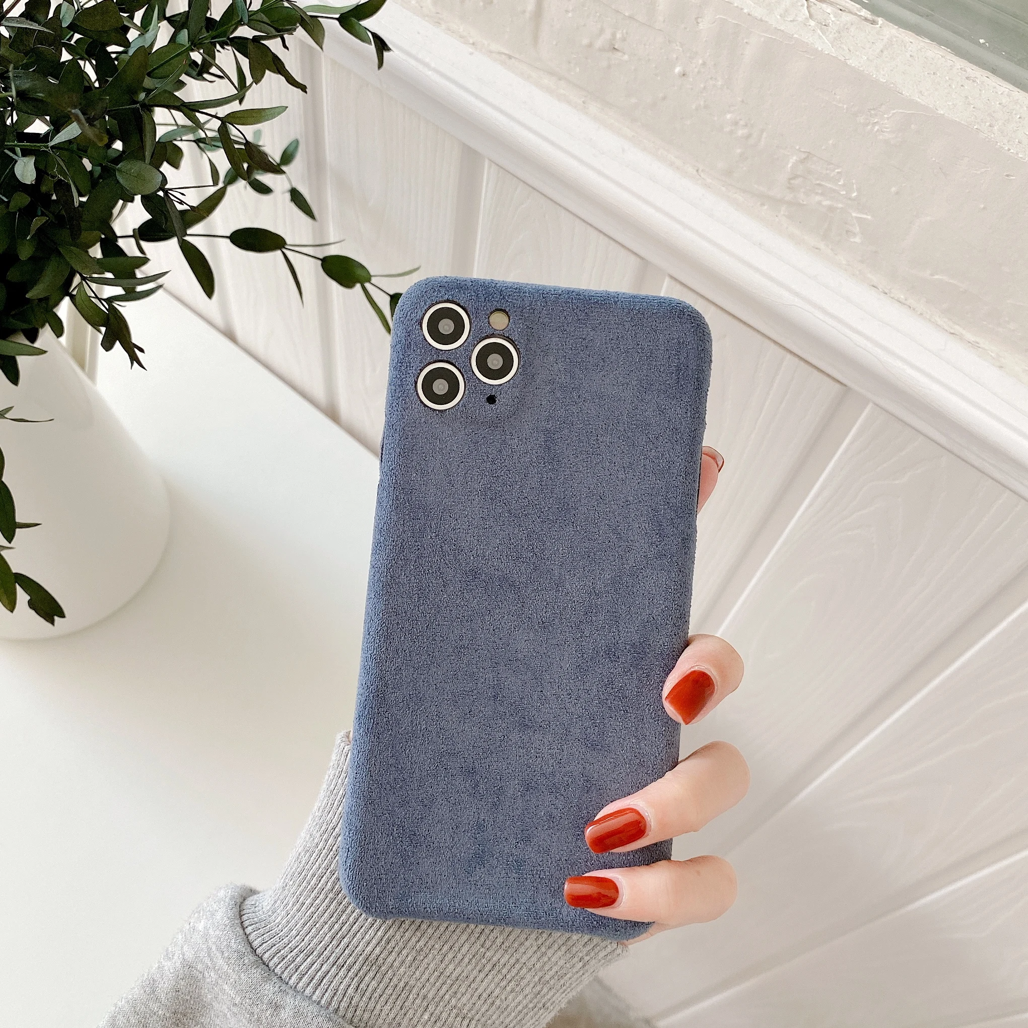High Quality Soft Microfiber Fabric Phone Case For Iphone 11 7 8 Plus X XR XS 12 Mini Pro Max SE2020 Fashion Villus Cover | Мобильные