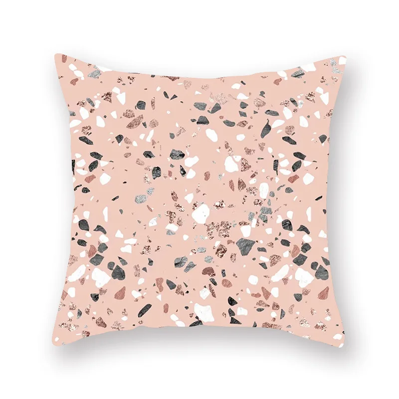 Полиэфирное волокно розовое золото Геометрическая наволочка диванная подушка домашний декоративный чехол на подушки - Цвет: 25
