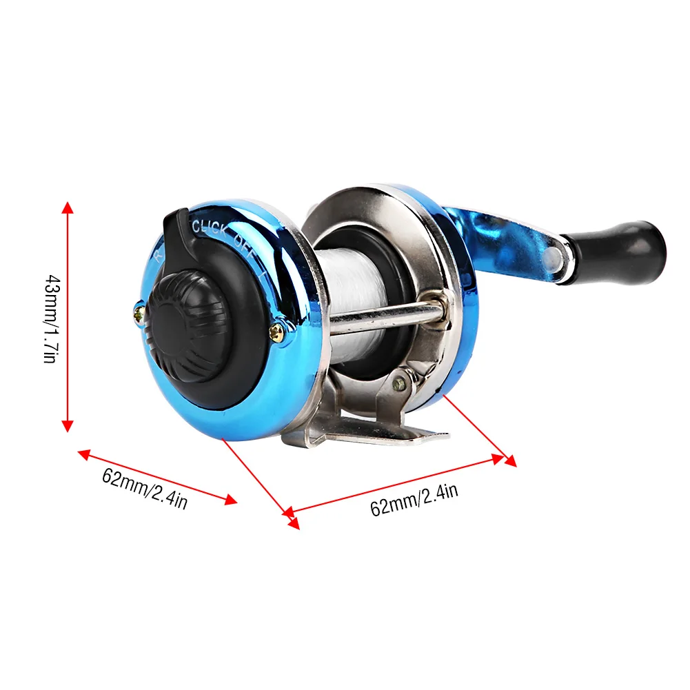 Mini Drum Fishing Weel Portable Winter Ice Fishing Reel Wheel with Wire Outdoor Casting Tackle Fishng Accessories