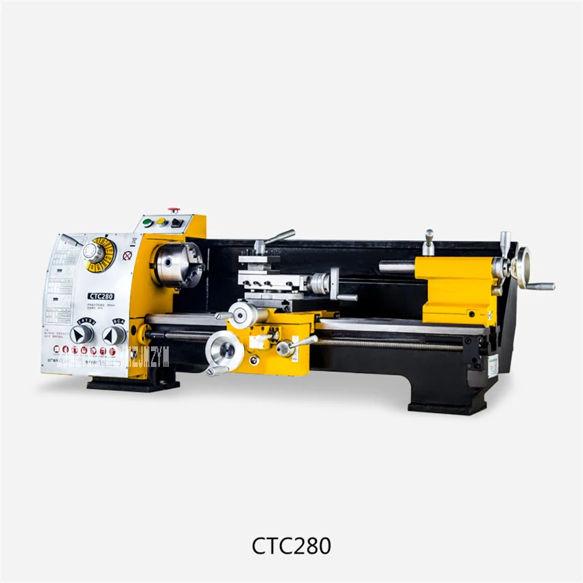 CTC280 промышленный токарный станок бытовой мини токарный станок металлический токарный станок обрабатывающий станок токарный станок 220 В/380 в 750 Вт 280 мм