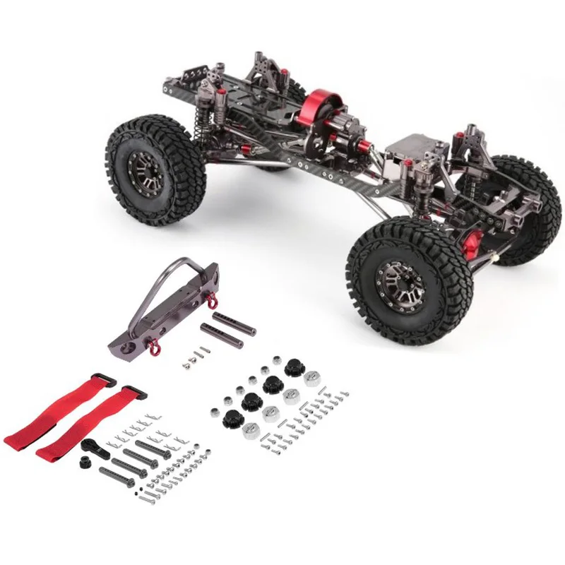 RC гоночный CNC Алюминиевый металлический и карбоновый каркас для радиоуправляемого автомобиля 1/10 осевой SCX10 шасси 313 мм Колесная база автомобиль гусеничный Автомобили Запчасти