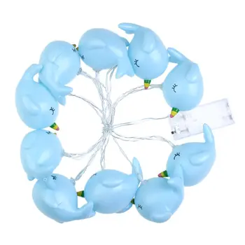 

10 LED Blue Dolphin Shape Decorative String Lights Cute Night Lamp