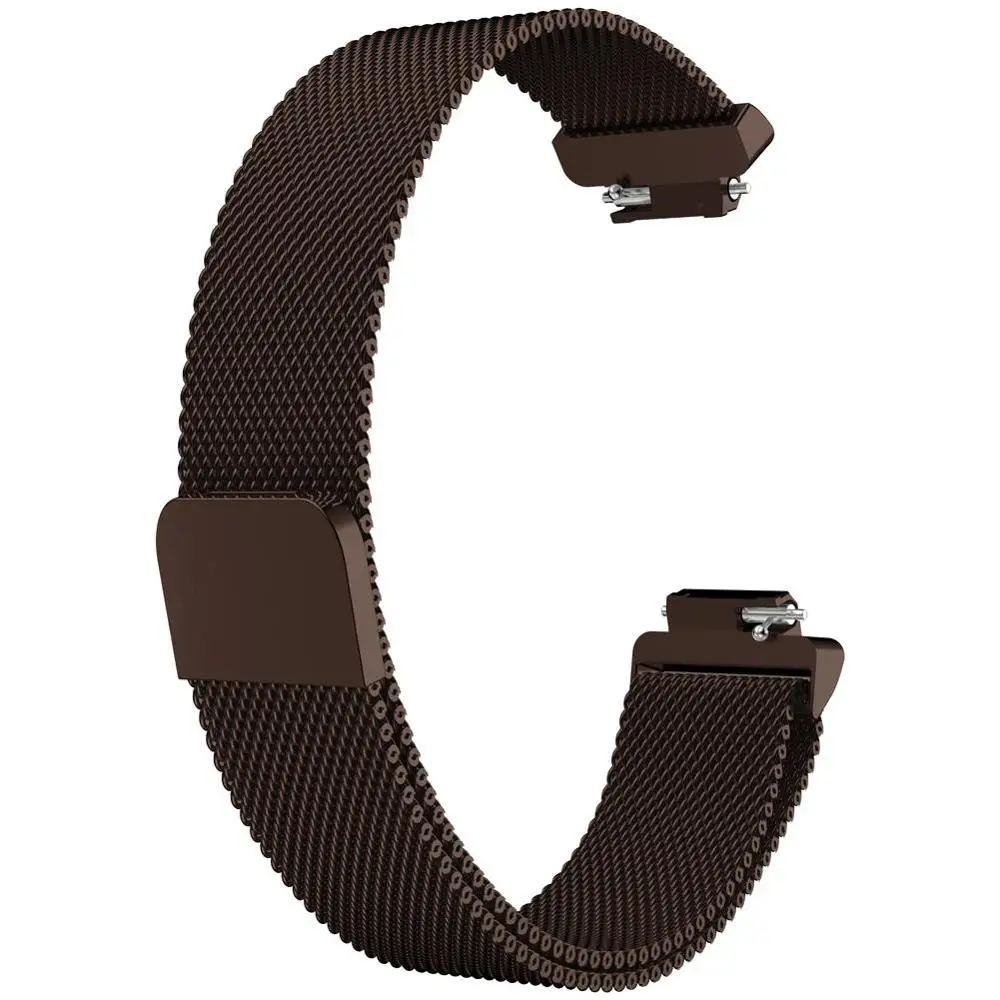 Для металла, нержавеющая сталь, Миланская петля, ремешок для Fitbit Inspire HR, браслет на запястье, ремешок для Fitbit Inspire, умный Браслет - Цвет ремешка: Brown