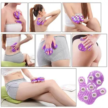 

Roller Ball Body Massage Glove Anti-Cellulite Muscle Pain Relief Relax Massager For Neck Back Shoulder Buttocks Face Lift Tools